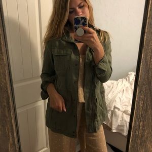 Adorable cargo forest green jacket Merona Sz m